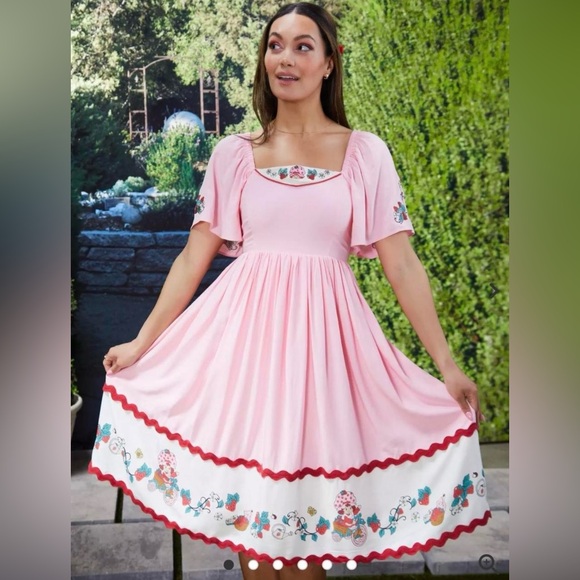 Boxlunch Dresses & Skirts - Strawberry Shortcake Embroidered Midi
Dress - BoxLunch Exclusive.